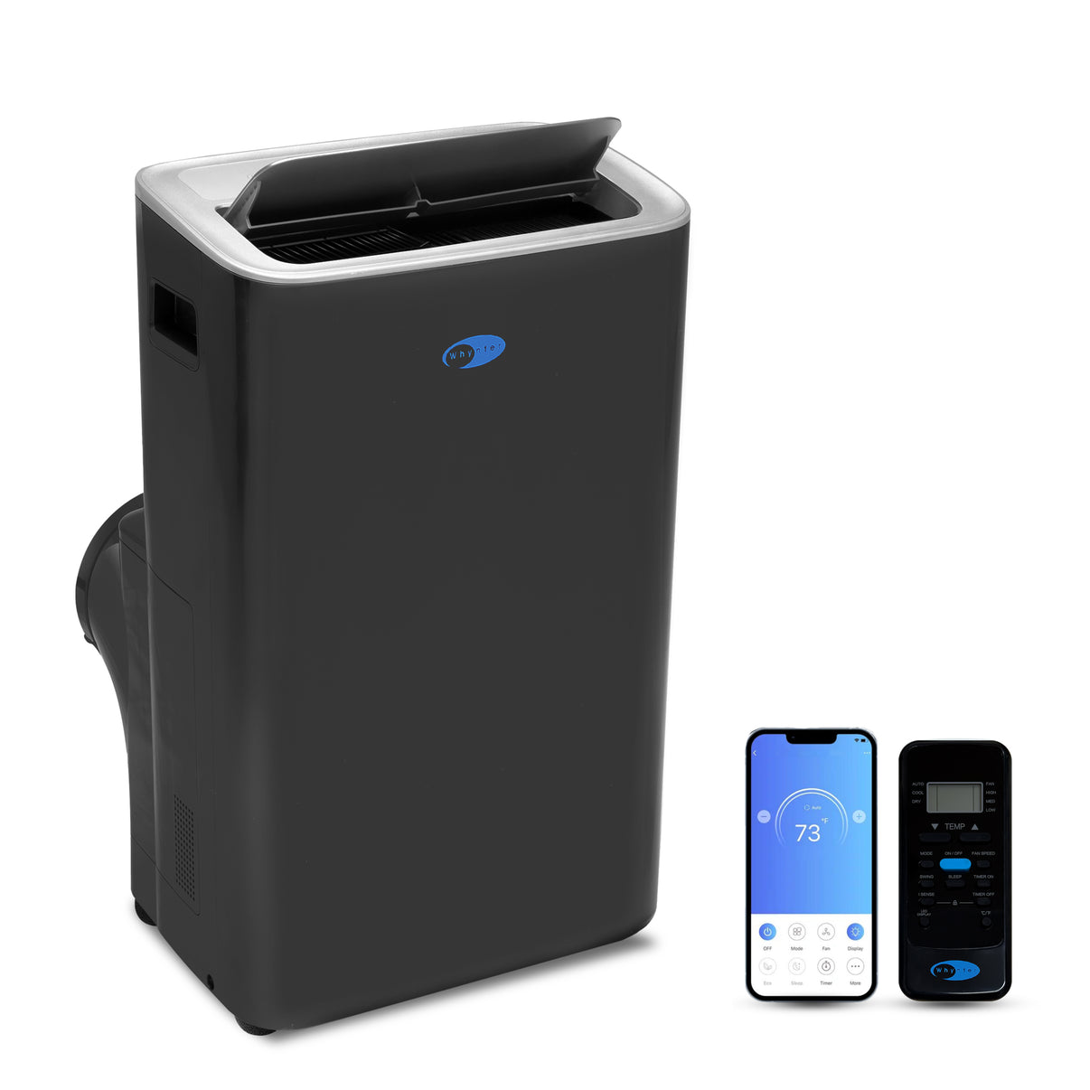 Whynter ARC-1280MX 13,000 BTU Smart Portable Air Conditioner - Metallic Black Main View