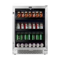 Whynter BBR-148SB 24 inch Built-In 140 Can Stainless Steel Beverage Refrigerator - Front View
