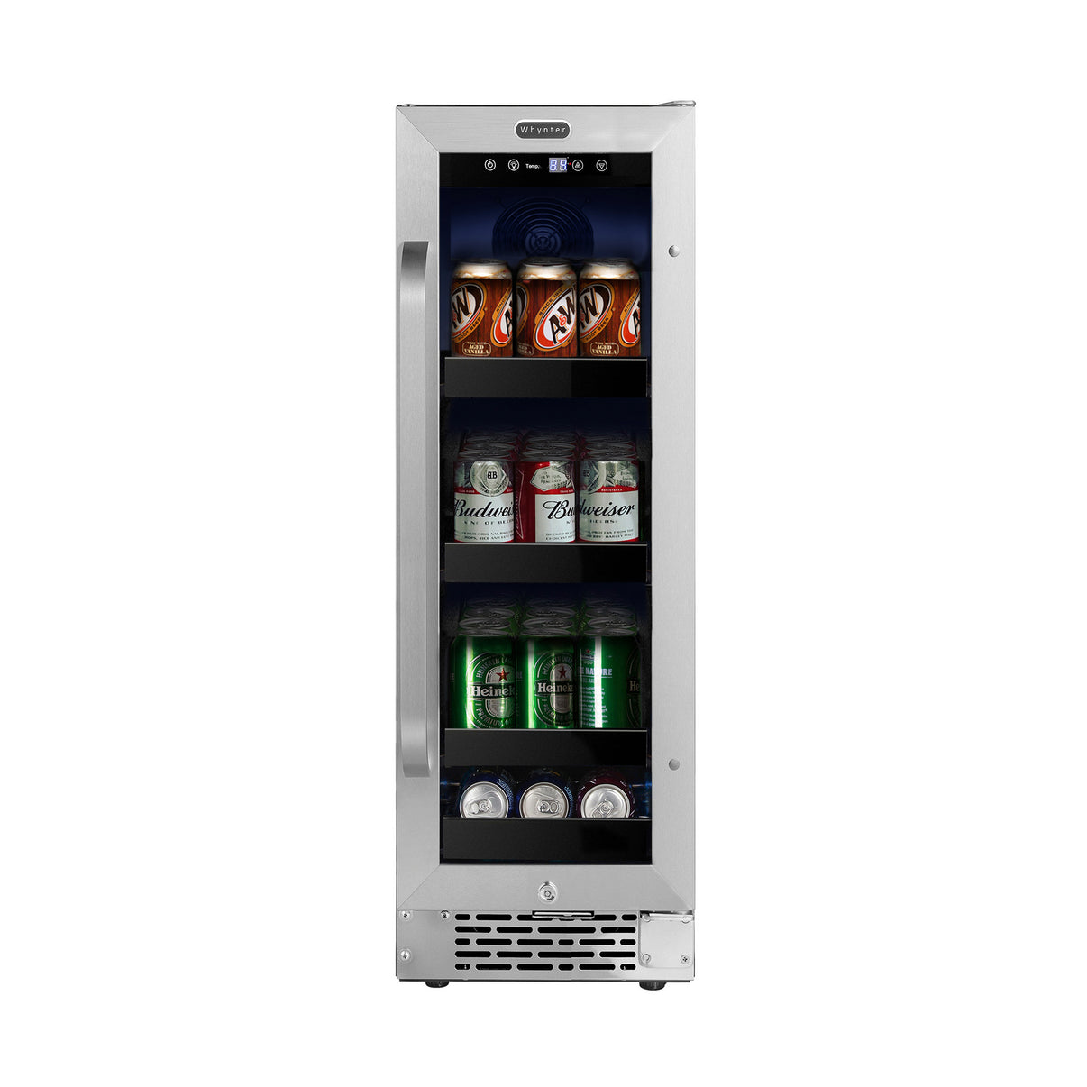 Whynter BBR-638SB 76 can beverage refrigerator full product view