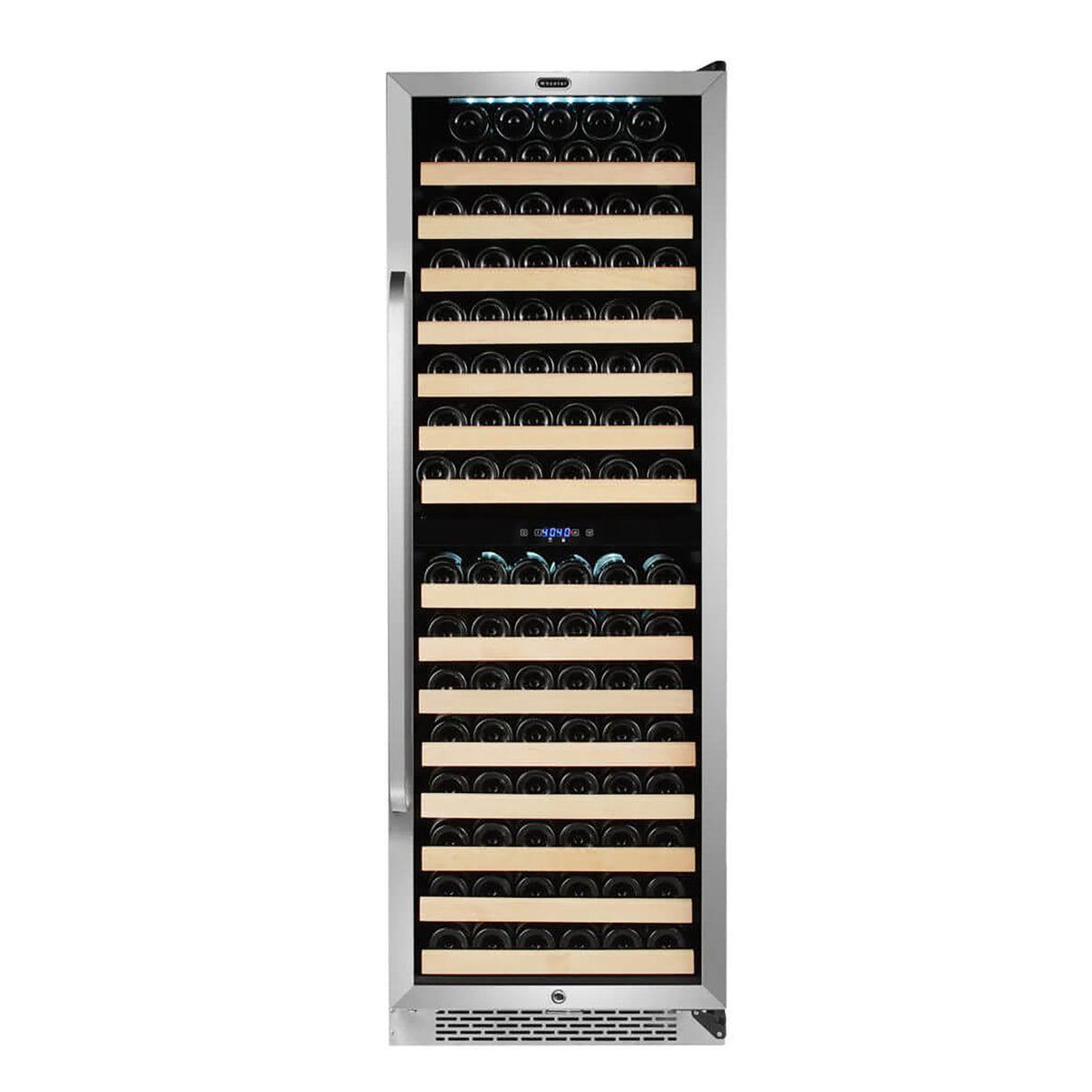 Whynter BWR-1642DZ 164-Bottle Dual Zone Built-In Wine Refrigerator - Front View