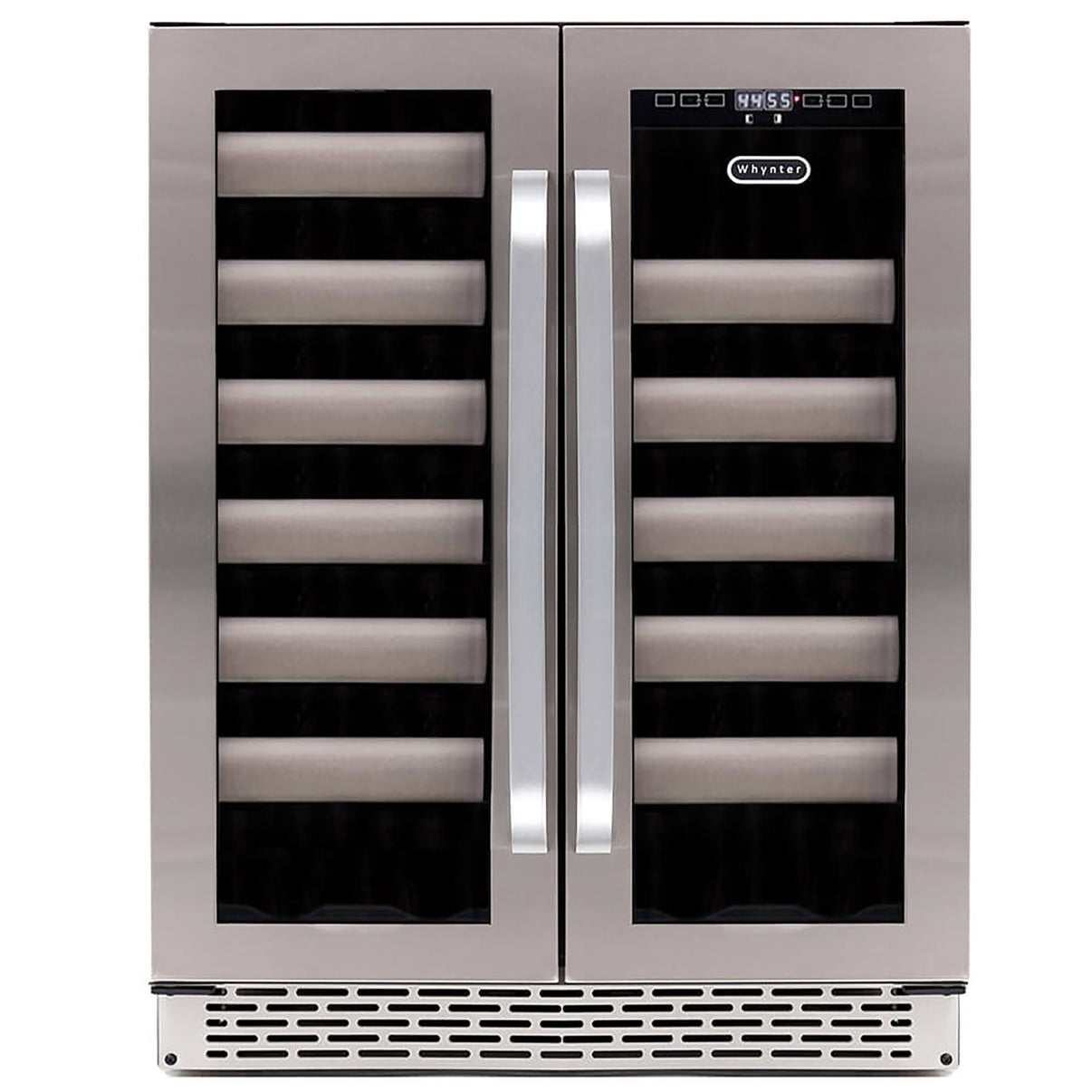 Whynter BWR-401DS 40 Bottle Dual Zone Built-In Wine Refrigerator - Front View