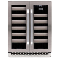 Whynter BWR-401DS 40 Bottle Dual Zone Built-In Wine Refrigerator - Front View
