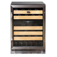 Whynter BWR-462DZ 46 Bottle Dual Zone Built-In Wine Refrigerator - Front View