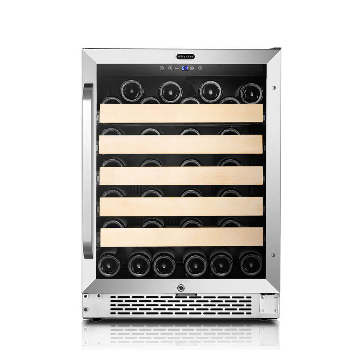 Whynter BWR-541STS 54 Bottle Built-In Wine Refrigerator Cooler - Front View