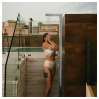 No Worries Showers Windsor Silver ADA 316L Marine Grade Stainless Steel Outdoor Pool Shower Rinse-Off Shower