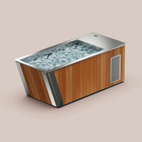 Syochi G10 all-in-one cold plunge tub interior view showing stainless steel basin