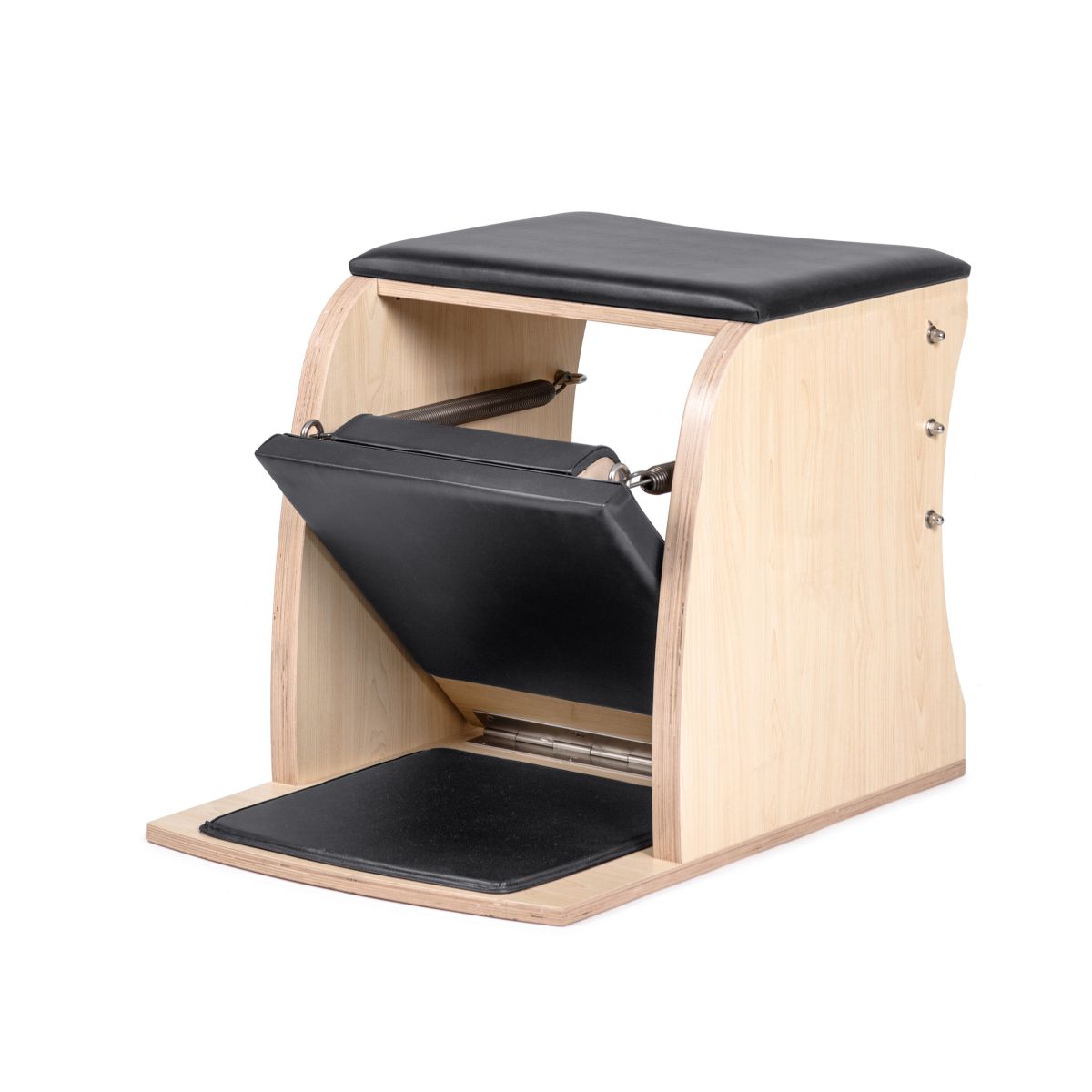 Elina Pilates Wunda Classic Chair in black upholstery - solid maple wood construction