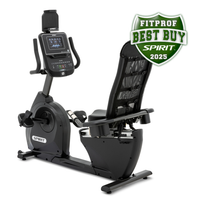 Spirit XBR95 Recumbent Bike full view - cordless self-generating exercise bike with 7.5-inch ClearView LCD console