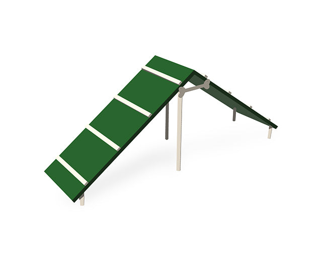 King of the Hill A-frame agility ramp for dog parks - full product view