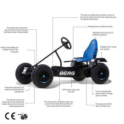 Image of (Preorder) Berg XL B. Rapid Blue BFR Pedal Kart