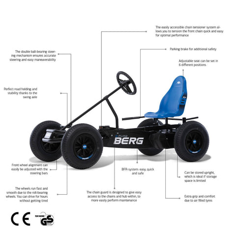 (Preorder) Berg XL B. Pure Blue BFR Pedal Kart