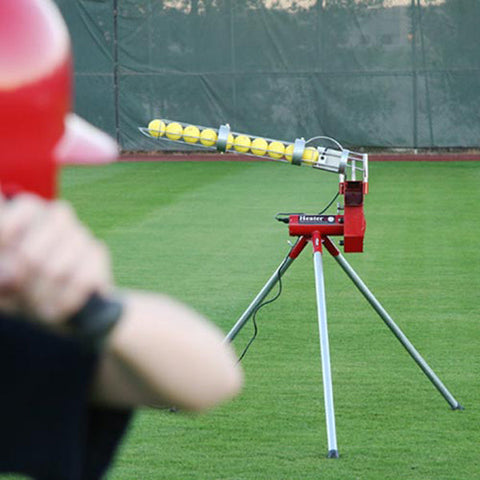 Image of Heater Combo Baseball and Softball Pitching Machine with Auto Ball Feeder