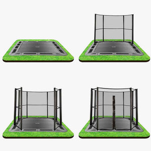 Rectangular 14ft x 10ft In-Ground Trampoline by Capital Play