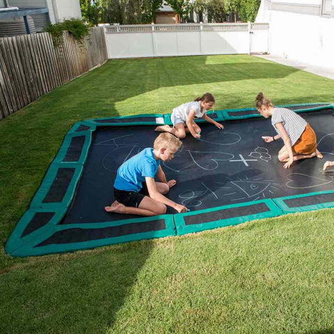 Image of Rectangular 14ft x 10ft In-Ground Trampoline by Capital Play