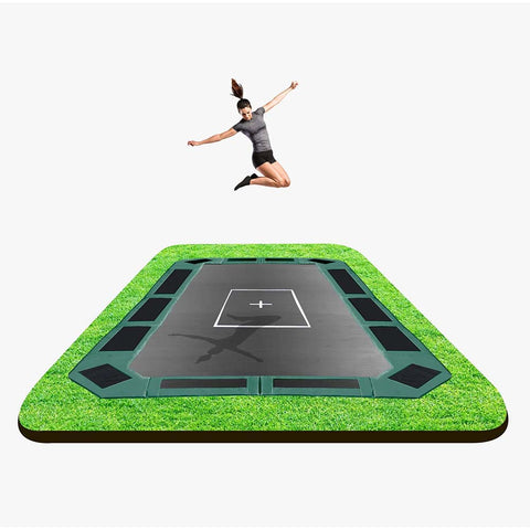 Image of Rectangular 17ft x 10ft In-Ground Trampoline by Capital Play