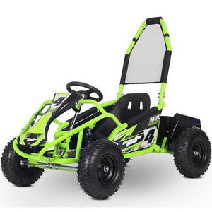 MotoTec Mud Monster Kids Electric 48v 1000w Go Kart Full Suspension Neon Green