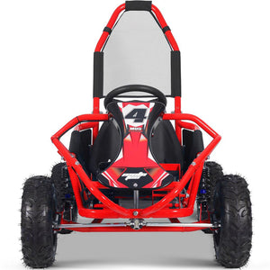 MotoTec Mud Monster Kids Electric 48v 1000w Go Kart Full Suspension Red