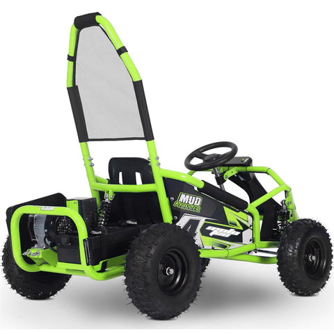 Image of MotoTec Mud Monster Kids Electric 48v 1000w Go Kart Full Suspension Neon Green