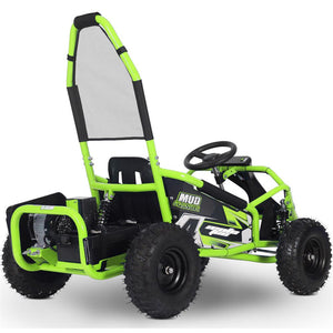 MotoTec Mud Monster Kids Electric 48v 1000w Go Kart Full Suspension Neon Green