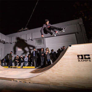 3.5ft x 8ft Wide Half-Pipe Skateboard Ramp by OC Ramps