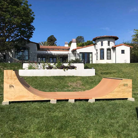 Image of 3.5ft x 8ft Wide Half-Pipe Skateboard Ramp by OC Ramps