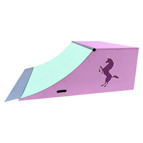 Image of 2.5ft x 6ft Unicorn Quarter Pipe Skateboard Ramp by OC Ramps