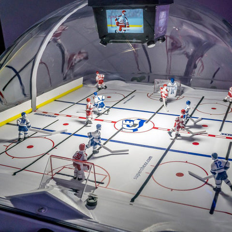 Image of Premium NHL® Licensed Super Chexx PRO® Solid Wood Bubble Hockey Table